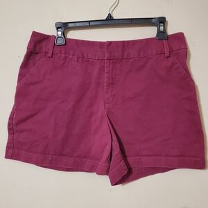 Womens Casual Raspberry Chino Shorts Sz 8